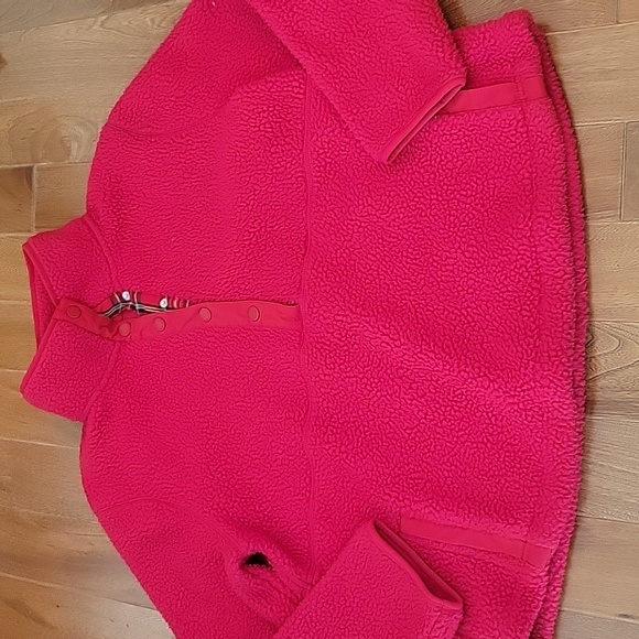 Vineyard Vines Red Sherpa T Snap Style Fleece Pullover Sweater Medium - Picture 1 of 8